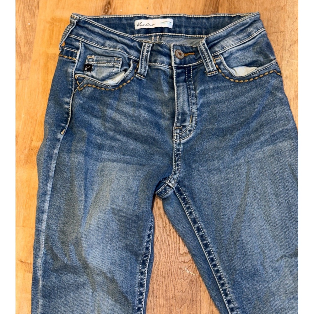 KanCan Women's Size 26 Blue Stretch Bootcut Jeans Mid Rise Style 213418